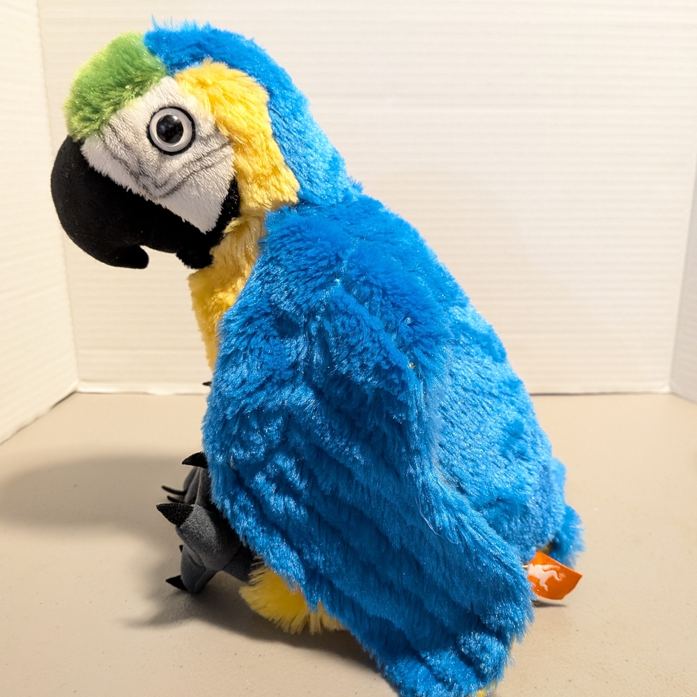 Colorful Parrot Plush Toy Macaw 12" Stuffed Animal Exotic bird wild Republic - Picture 2 of 10